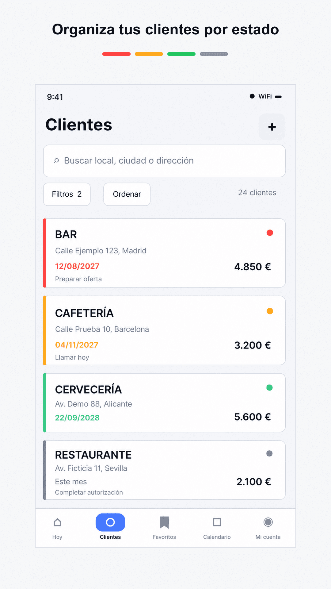 Clientes por estado